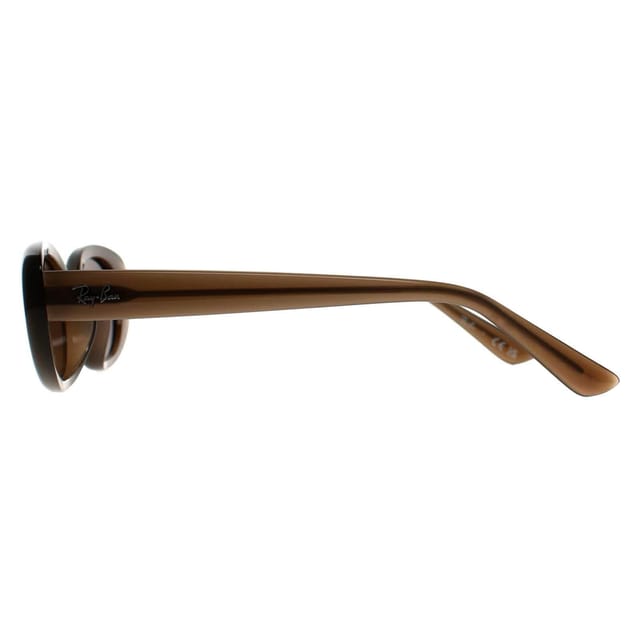 Ray-Ban Ray-Ban Women's Oval Matte Opal Brown Dark Brown RB4441D Bio Based - 3