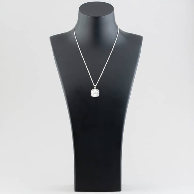 T.H.Baker T.H.Baker Women's Silver Double-Sided St Christopher Square Necklace P30-8035-SC1118 - 3