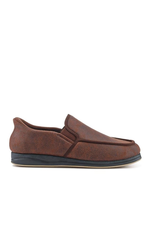 Pavers Pavers Men's Easy Step In Extra Wide Memory Foam Slippers in Brown - 2