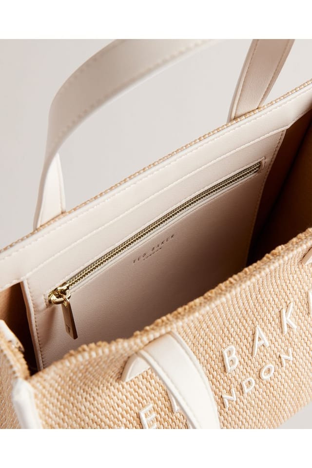 Ted Baker Ted Baker Women's Faux Raffia Small Icon Bag Ivory - 3