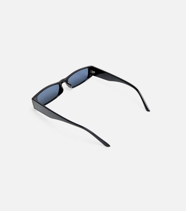 Public Desire Black Skinny Rectangle Sunglasses Public Desire New Look - 2