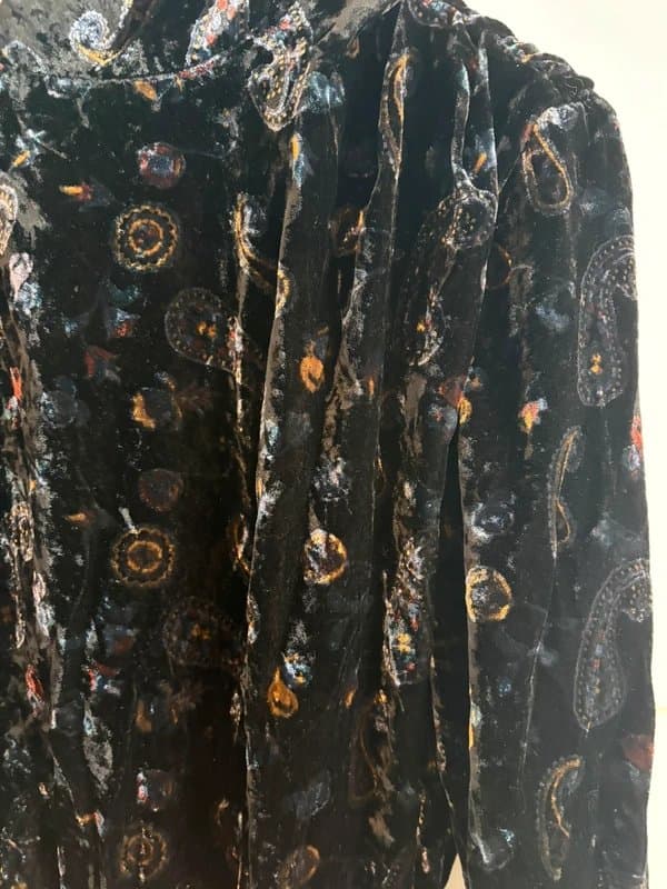 Zara Zara paisley print velour cocktail dress size small