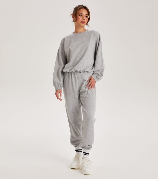 Urban Bliss Women's Pale Grey Crew Neck Long Balloon Sleeve Sweatshirt Urban Bliss New Look - 3
