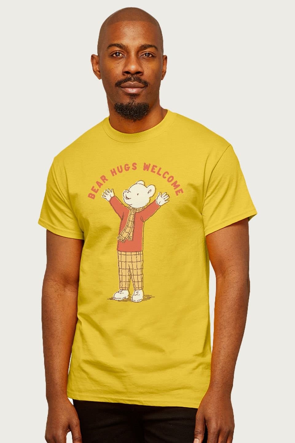 Rupert Bear Rupert Bear Gold Cotton T-Shirt for Men