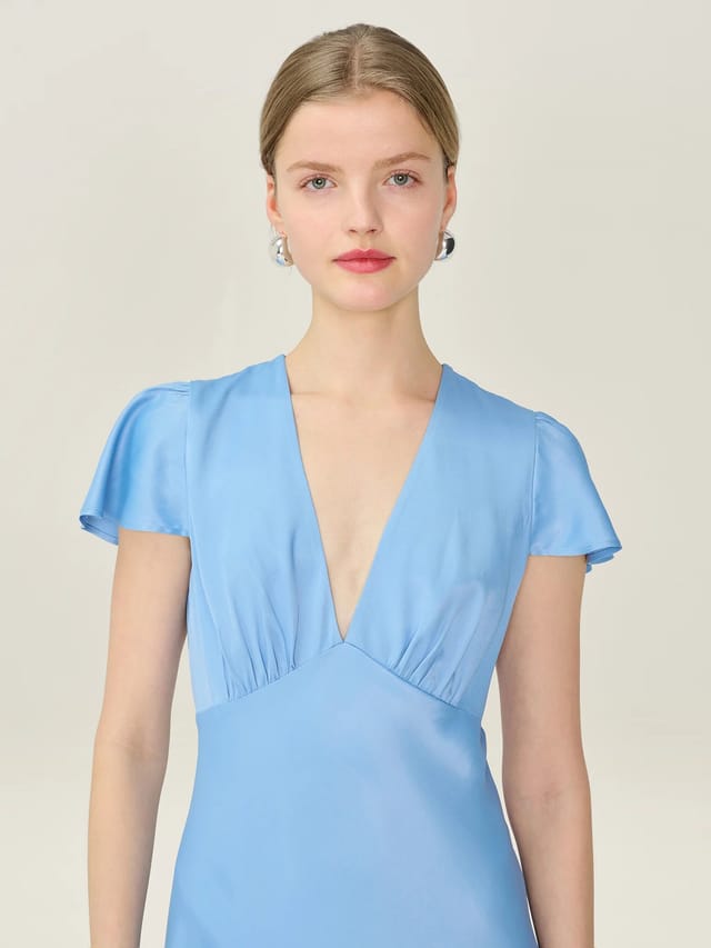 OMNES Fai Dress in Vista Blue - 3