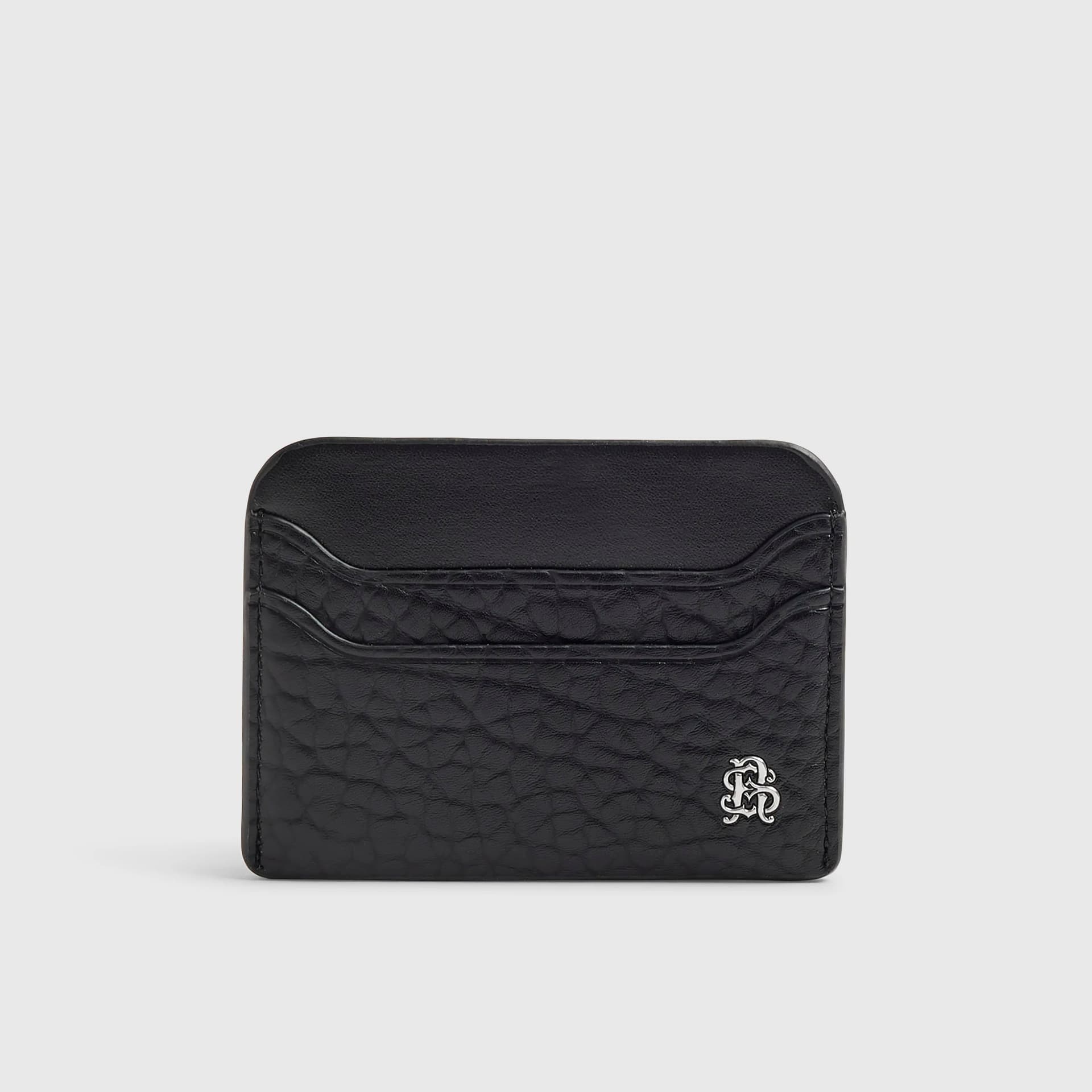 River Island Mens River Island Black Faux Leather Cardholder