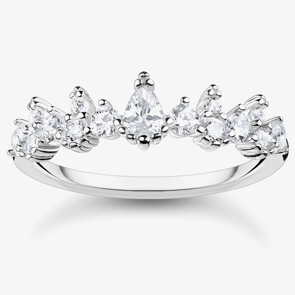 Thomas Sabo THOMAS SABO Women's Silver Ice Crystal Ring TR2415-051-14-56