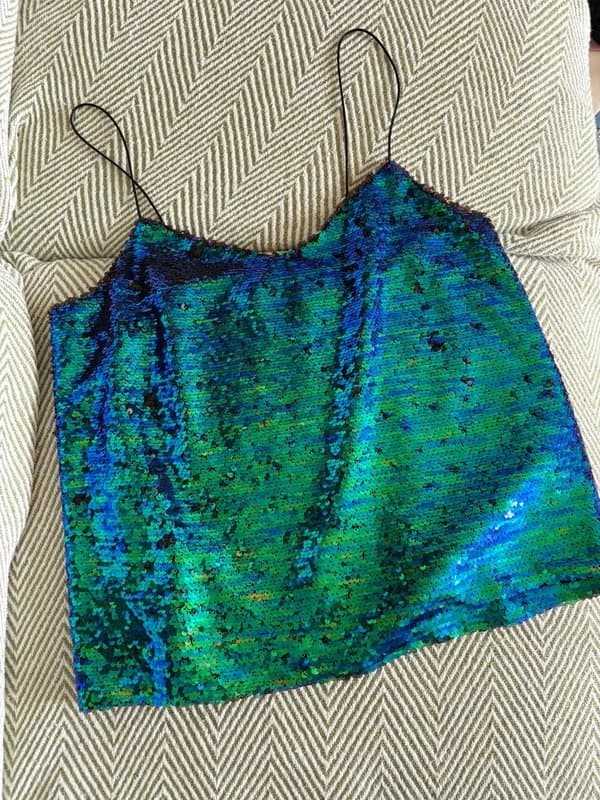 ASOS Asos Sequins Strappy Top Sz 8