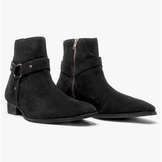 Club Cubano Club Cubano Men's Raul Zip Cuban Heel Ankle Boots in Black - 2