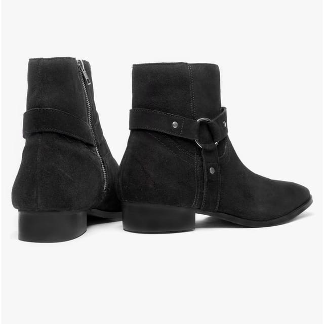 Club Cubano Club Cubano Men's Raul Zip Cuban Heel Ankle Boots in Black - 3
