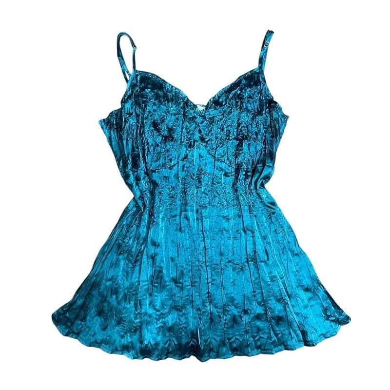 New Look Blue Satin Y2K Cami Top