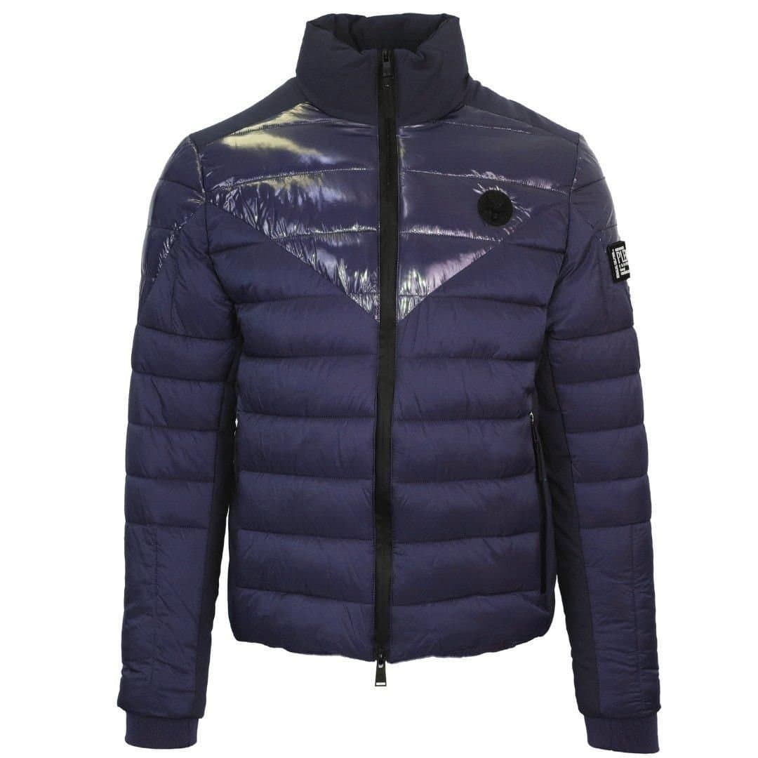 Plein Sport Plein Sport Men's Plain Quilted Navy Blue Jacket