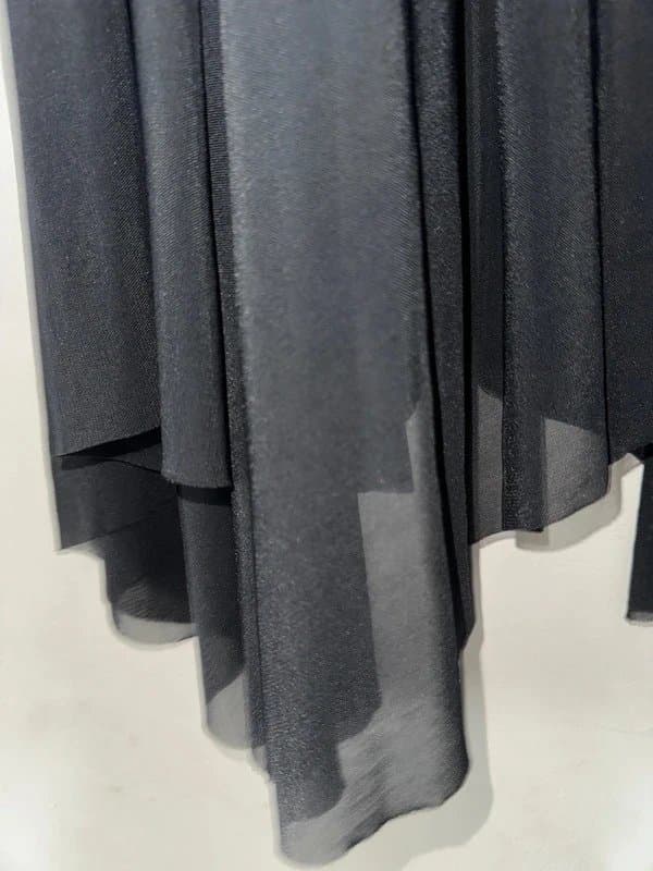 Topshop Topshop black tulle hanky hem midi skirt size 10