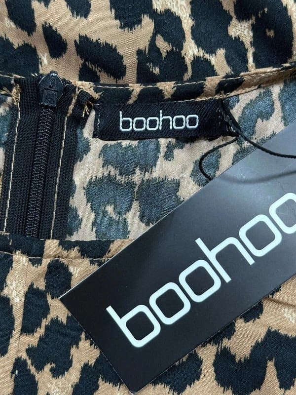 Boohoo Boohoo jumpsuit size medium 14 culotte new women's playsuit leopard eu42 rrp £29