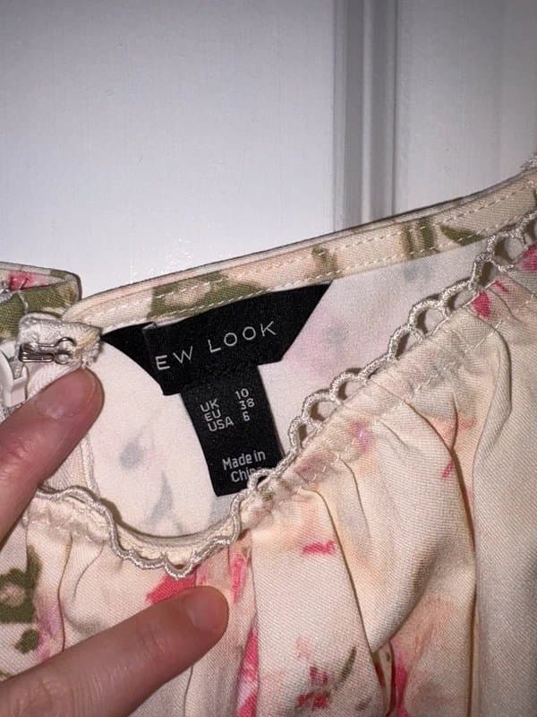 New Look New Look - Size 10 - Off White Floral Occasion / Wedding Guess Dress