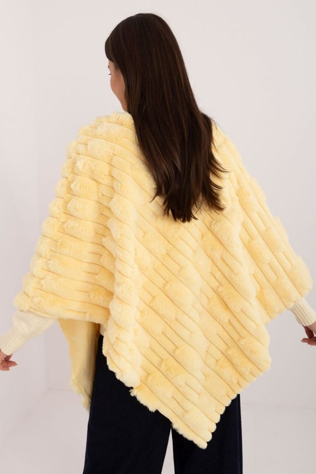 Love Lace Love Lace Women's Everyday Textured Polyester Lined Poncho Style 200534 in Yellow - 3
