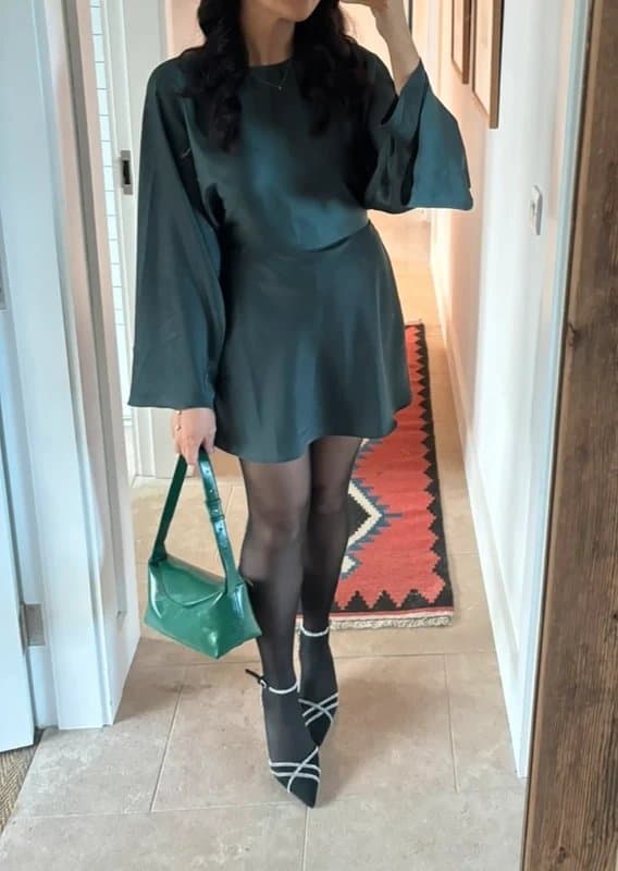ASOS Formal Green Silky playsuit
