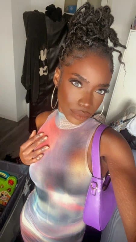 Bershka Sleeveless printed tulle long dress