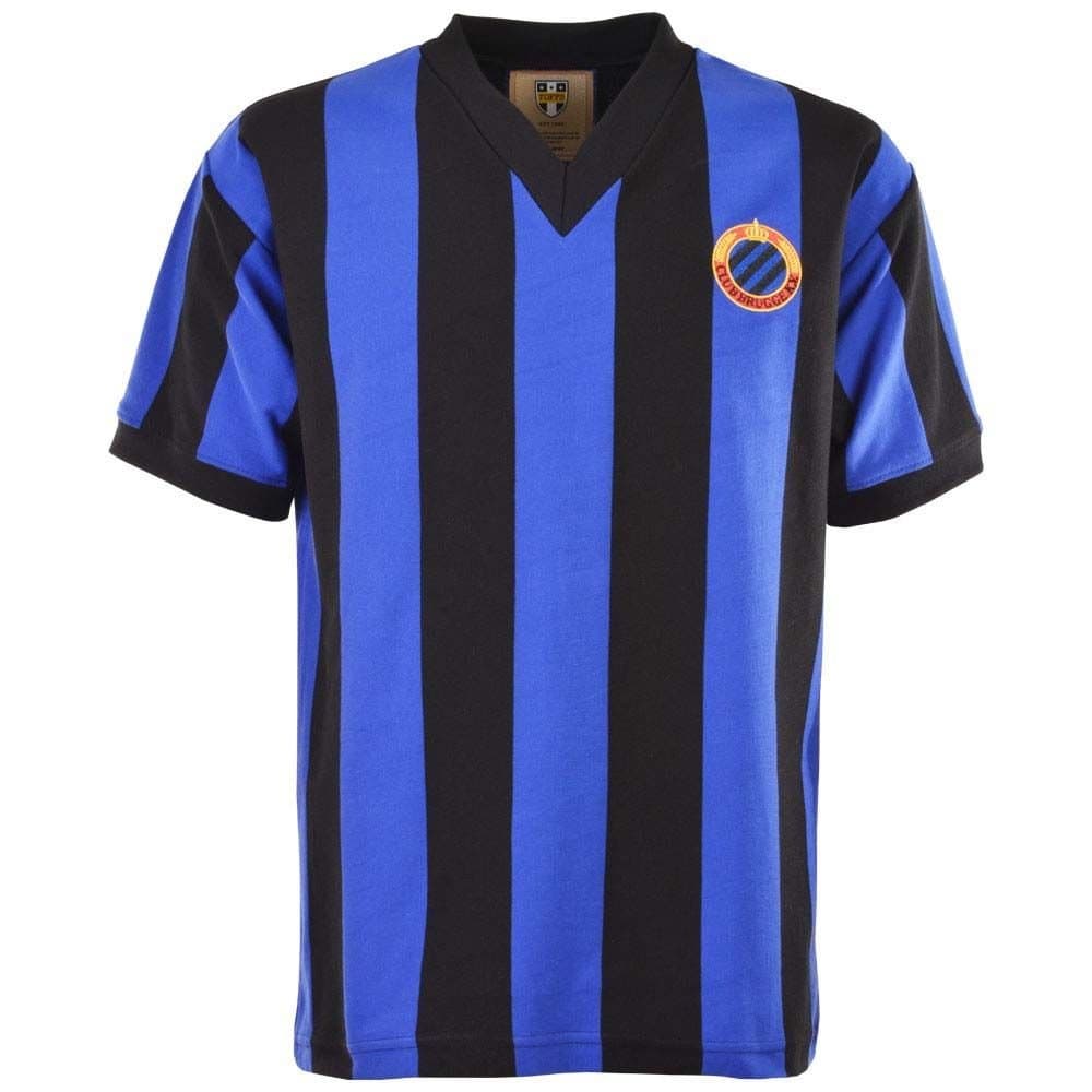 OGC Nice OGC Nice Men's Mens Retro Brugge 1960s Football Shirt in Blue
