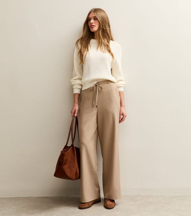 New Look Women's Cream Ribbed Crew Neck Knit Jumper New Look - 3