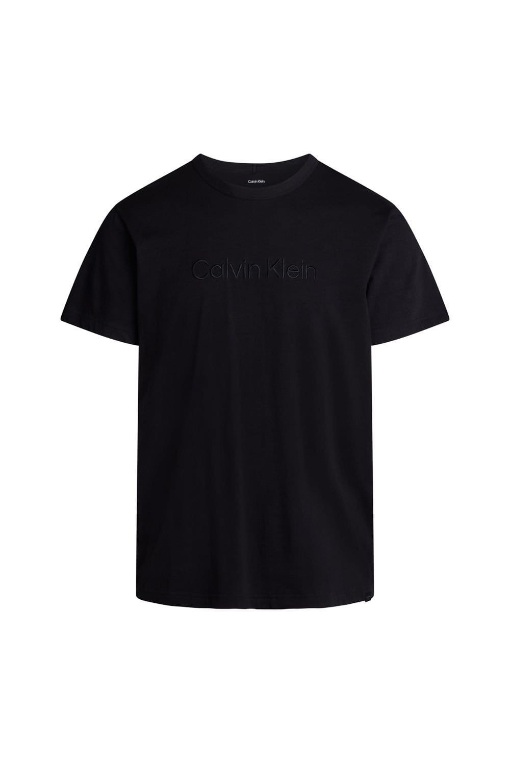 Calvin Klein Men's Black Cotton Crew Neck T-Shirt