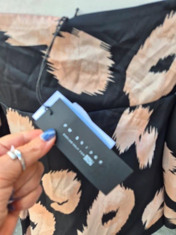 F&F Fw bridge animal print satin midi dress long sleeve new with tags size 18