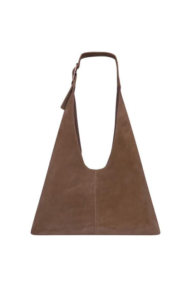 Barneys Originals Barneys Originals Women's Real Suede Slouch Bag in Khaki - 2