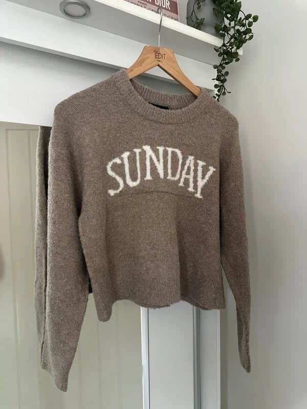 New Look Beige cropped jumper