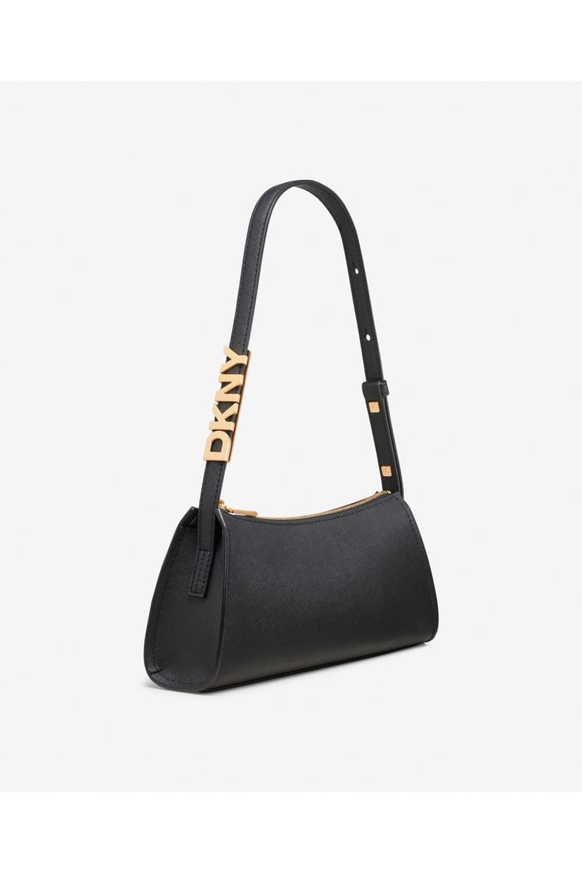 DKNY DKNY Women's Avril Zip Top Shoulder Bag Black Gold - 1