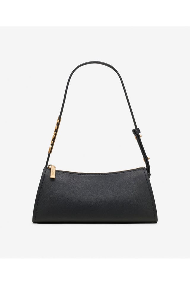 DKNY DKNY Women's Avril Zip Top Shoulder Bag Black Gold - 2