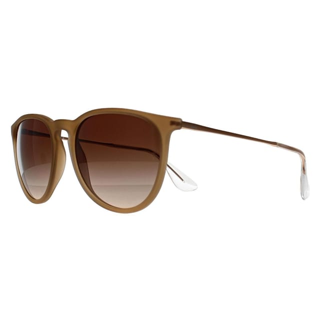 Ray-Ban Ray-Ban Women's Round Polished Rubber Beige Gradient Brown RB4171 Erika - 2