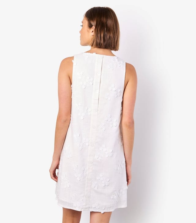 Apricot Women's White Floral Embroidered Mini Dress Apricot New Look - 3