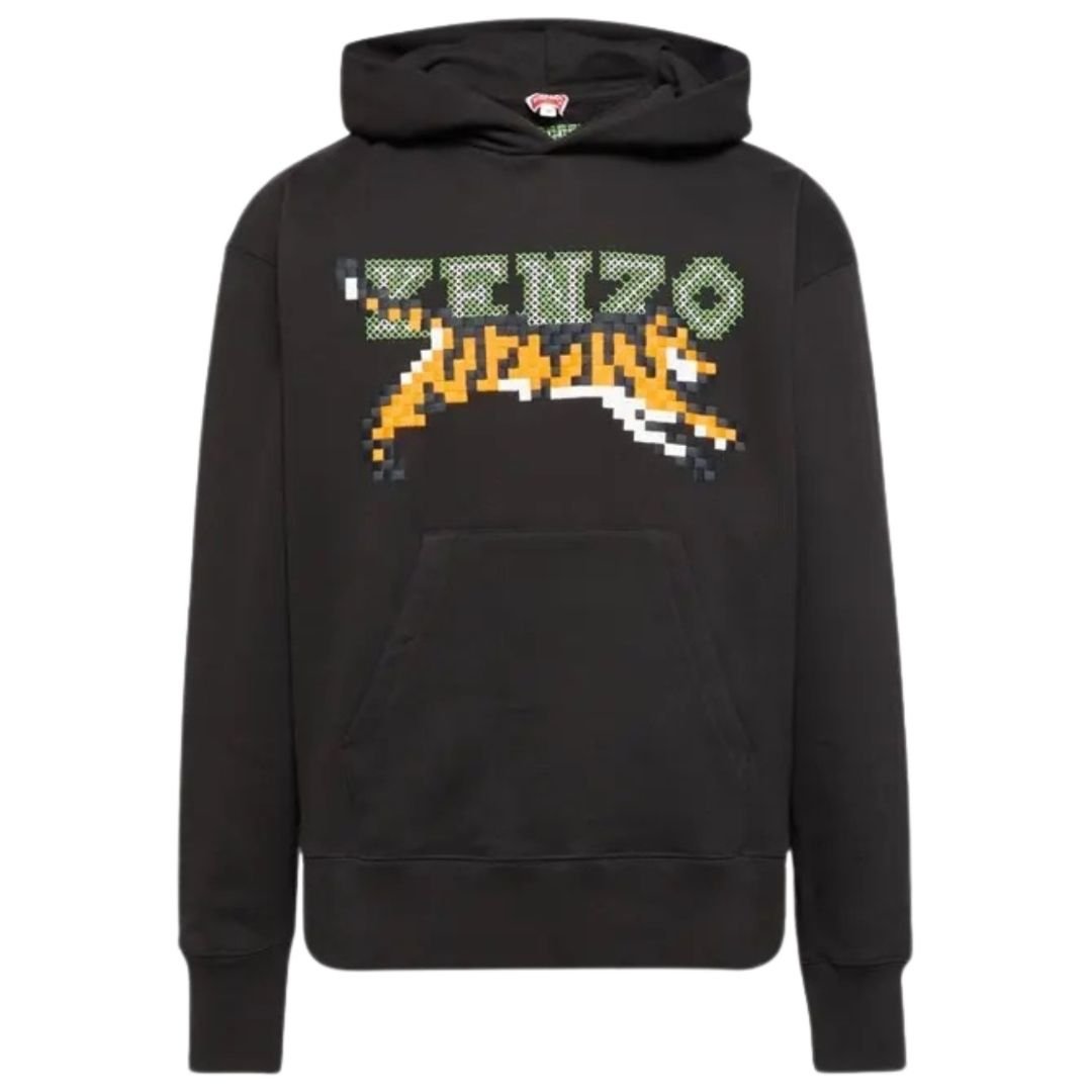 Kenzo Kenzo Men's Paris Digital Tiger Design Black Hoodie - 2