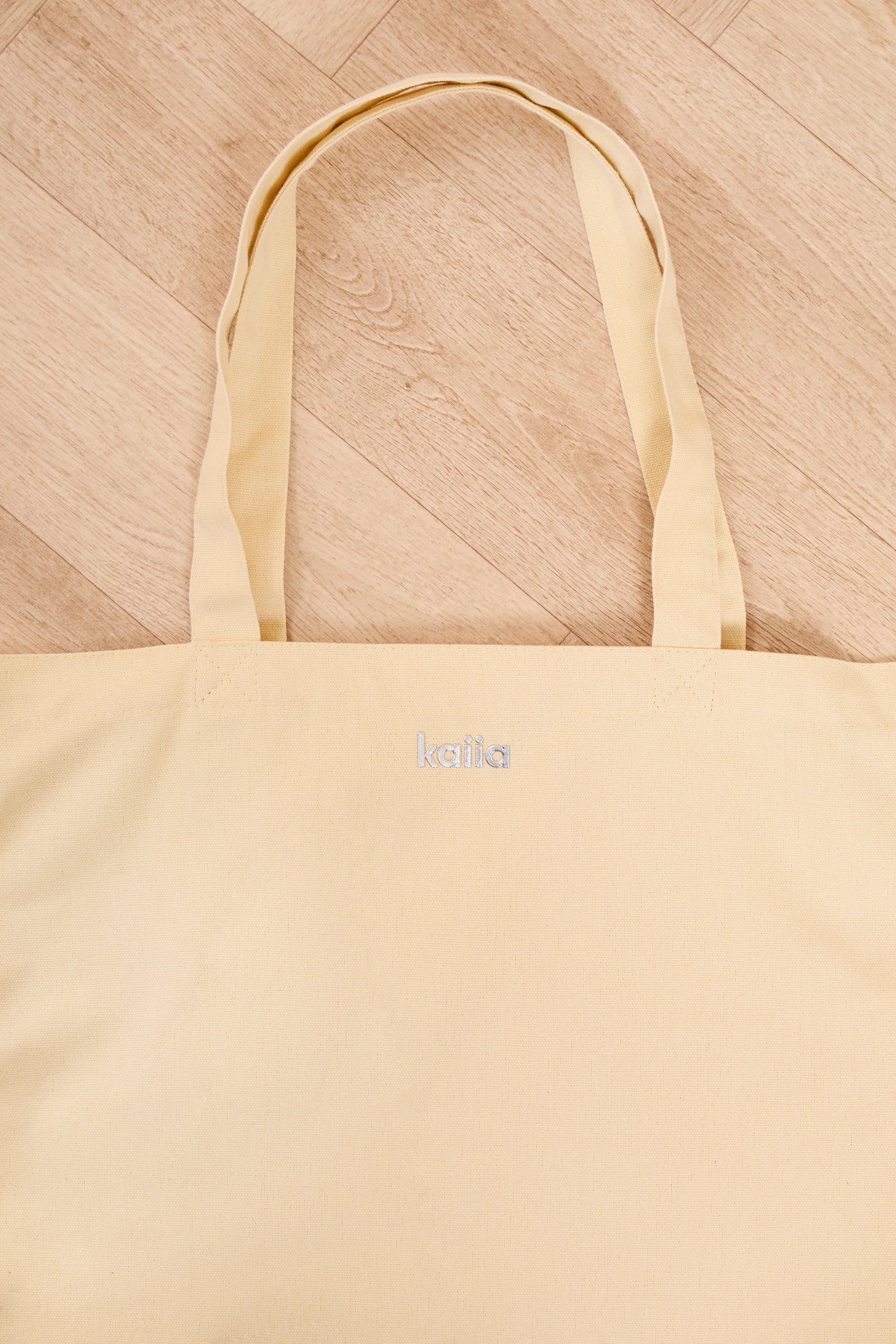 Kaiia Kaiia Chrome Logo Tote Bag Lemon - 4