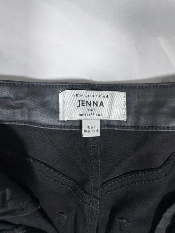 New Look Black Leather Skinny Jeans