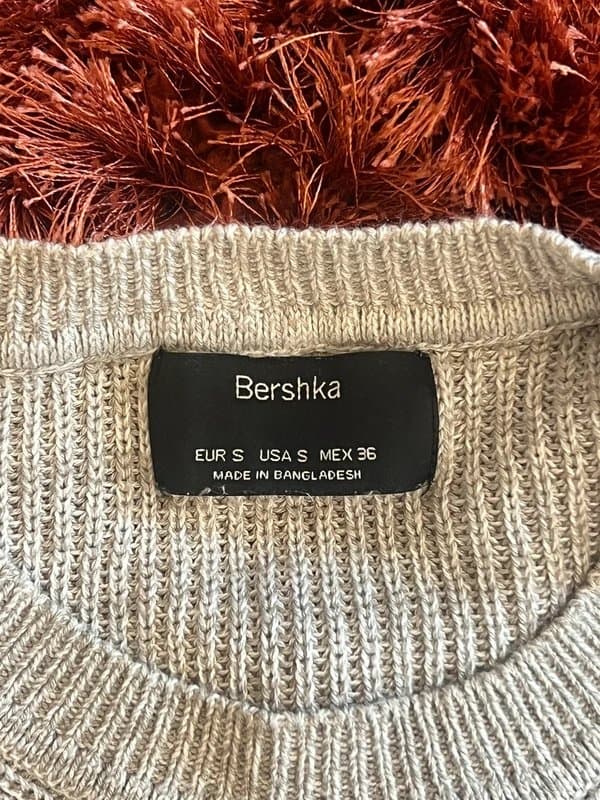 Bershka Bershka Light Grey Knit Jumper Size S