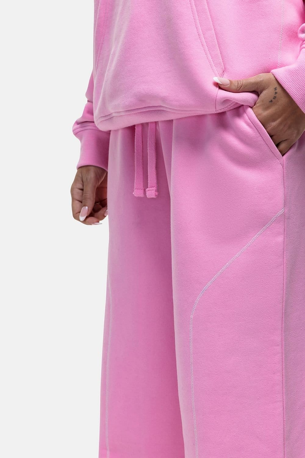 Good For Nothing Good For Nothing Women's Contrast Stitch Relaxed Jogger in Pink - 4