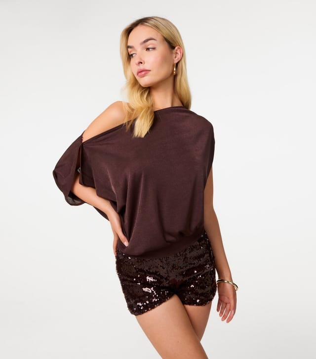 Pink Vanilla Women's Dark Brown Off Shoulder Top Pink Vanilla New Look - 2