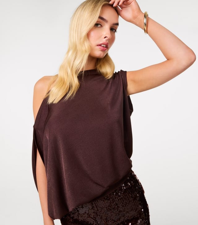 Pink Vanilla Women's Dark Brown Off Shoulder Top Pink Vanilla New Look - 3