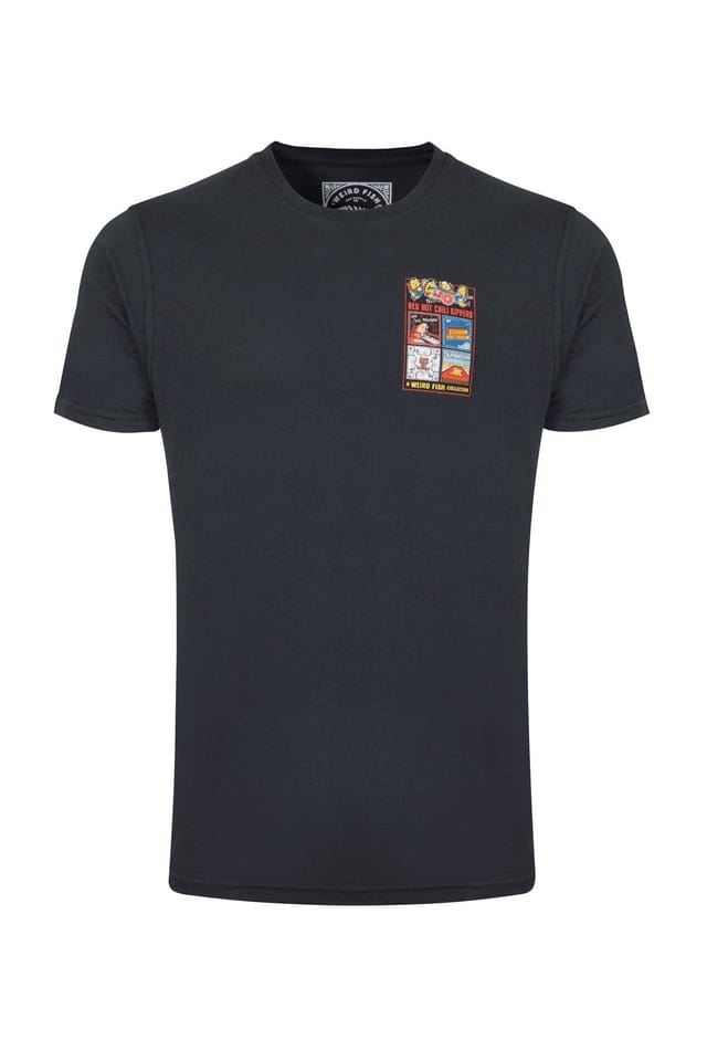 Weird Fish Weird Fish Men's Chili Kippers Artist T-Shirt in Black - 2