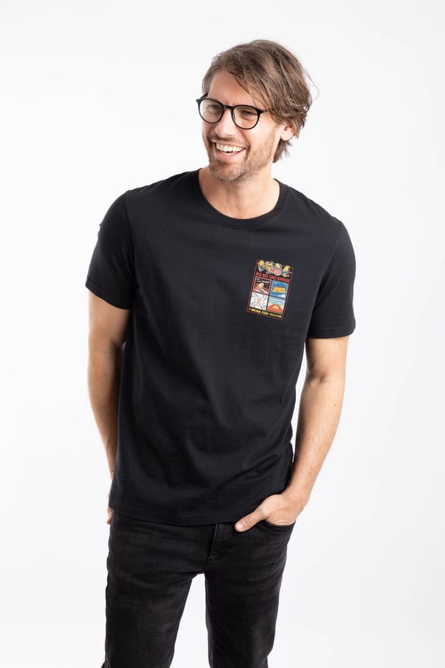 Weird Fish Weird Fish Men's Chili Kippers Artist T-Shirt in Black - 3