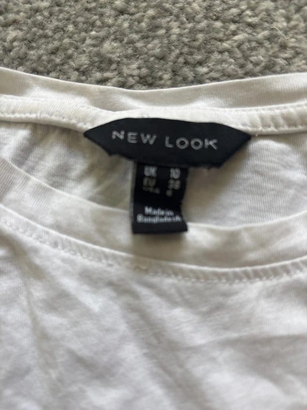 New Look White & Black Floral Baggy T-Shirt
