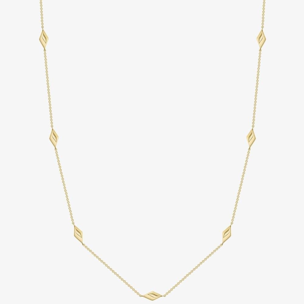 T.H.Baker T.H.Baker Women's 9ct Yellow Gold 17-Inch Kite Motif Necklace CA034-17