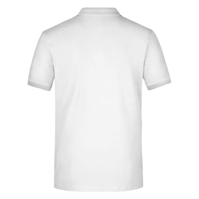 James and Nicholson James and Nicholson Men's Piqué Elasticated Polo Shirt in White - 2