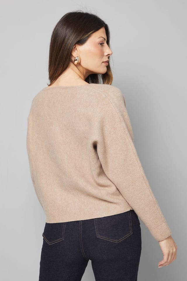 Wallis Wallis Women's Curved Knitted Jacket in Camel - 3