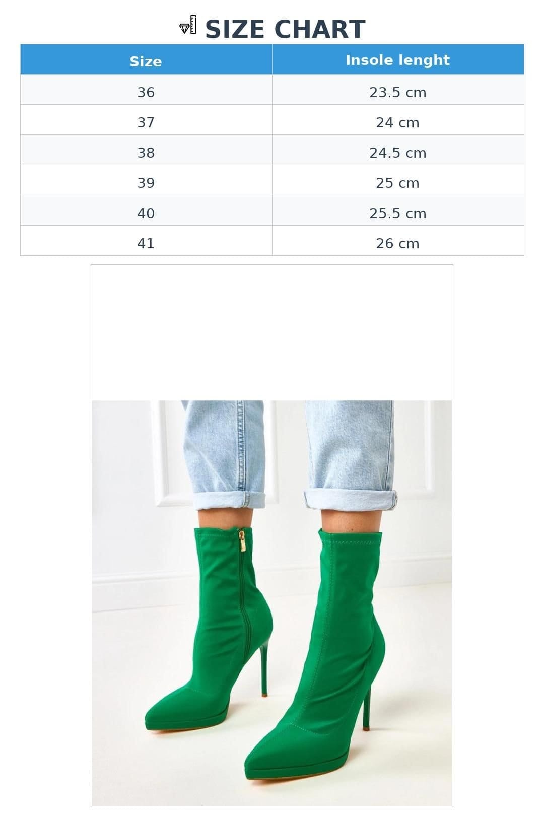 Love Lace Love Lace Women's Satin Stiletto Ankle Boots with Zip Closure & Small Platform in Green - 4