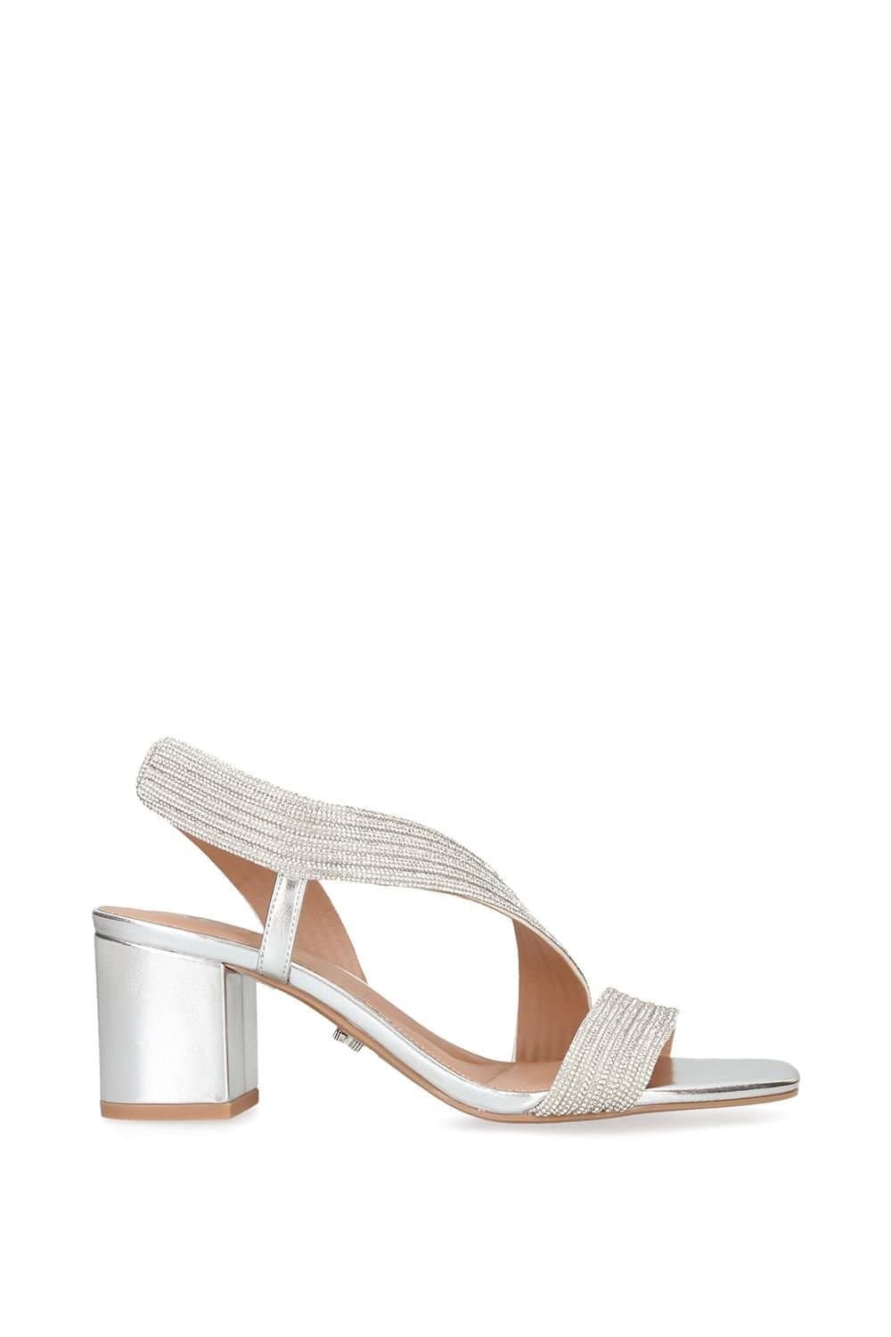Carvela Carvela Women's 'Gala Block Jewel 60' Heels in Silver