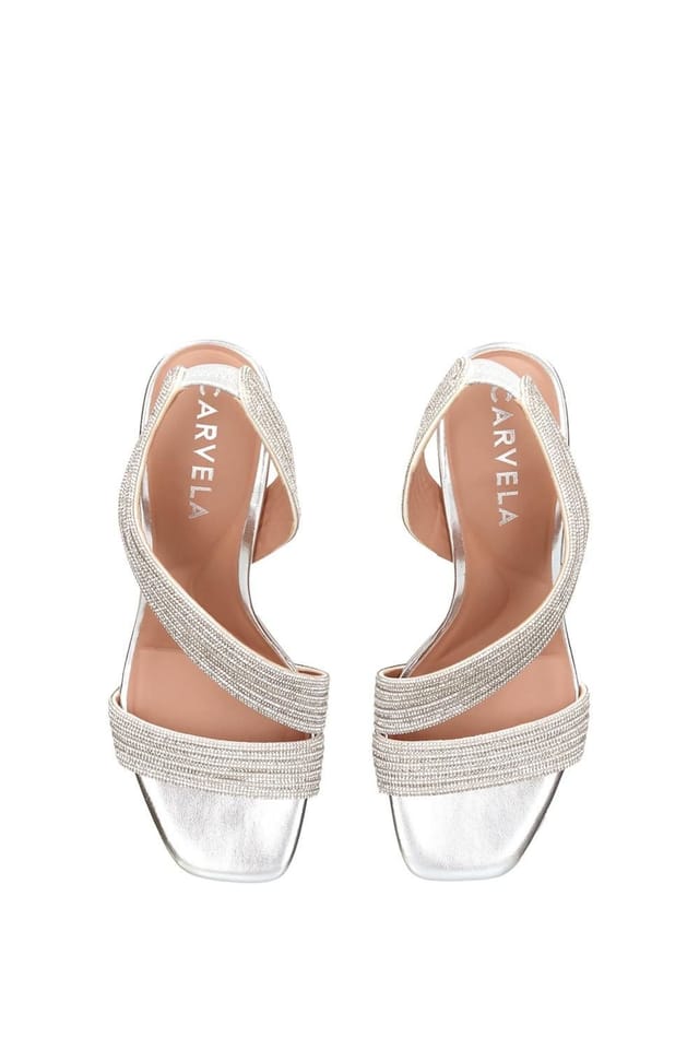 Carvela Carvela Women's 'Gala Block Jewel 60' Heels in Silver - 2