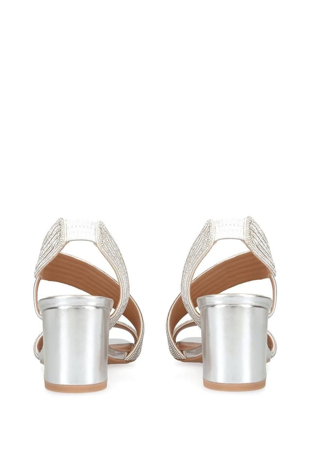 Carvela Carvela Women's 'Gala Block Jewel 60' Heels in Silver - 3