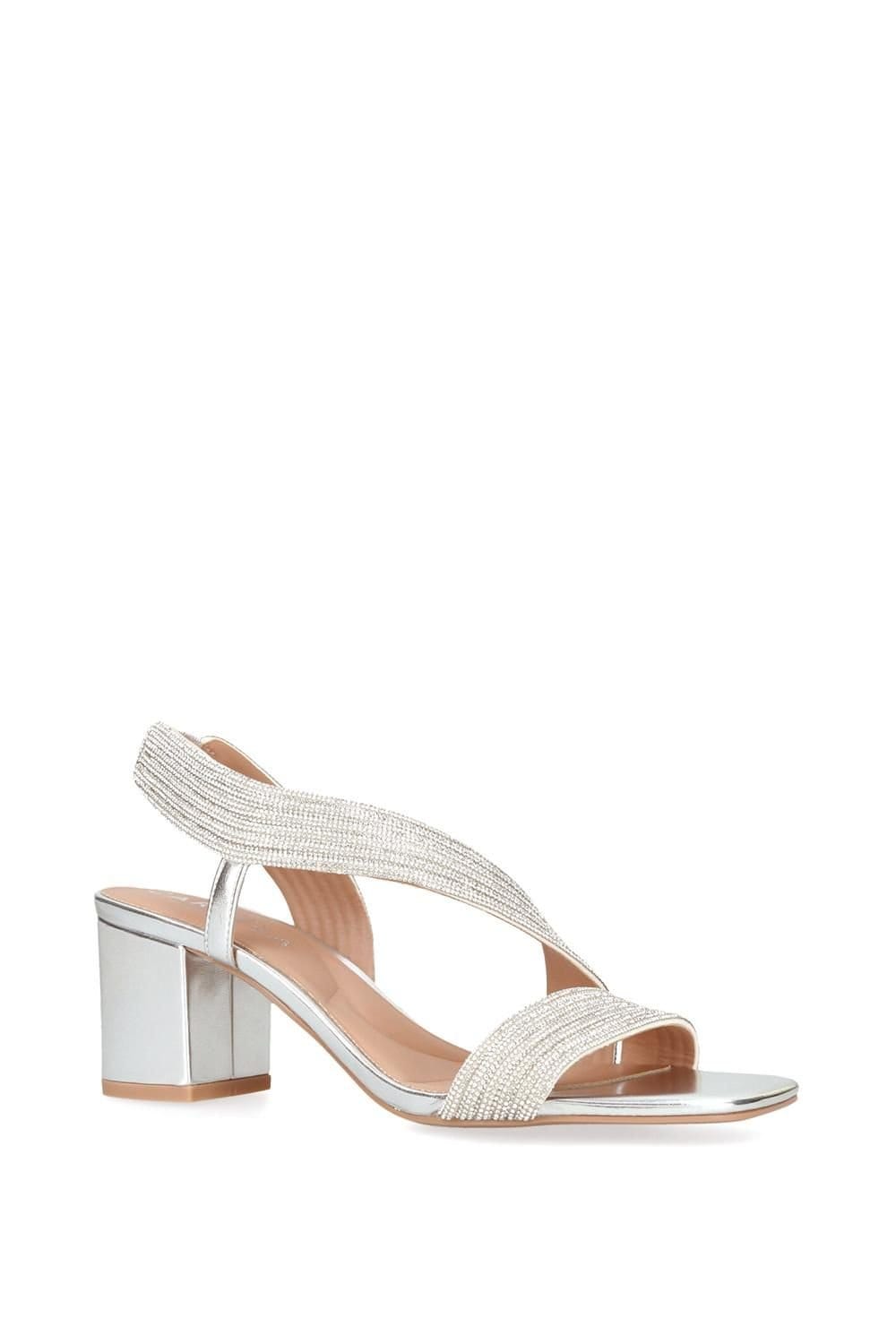 Carvela Carvela Women's 'Gala Block Jewel 60' Heels in Silver - 4